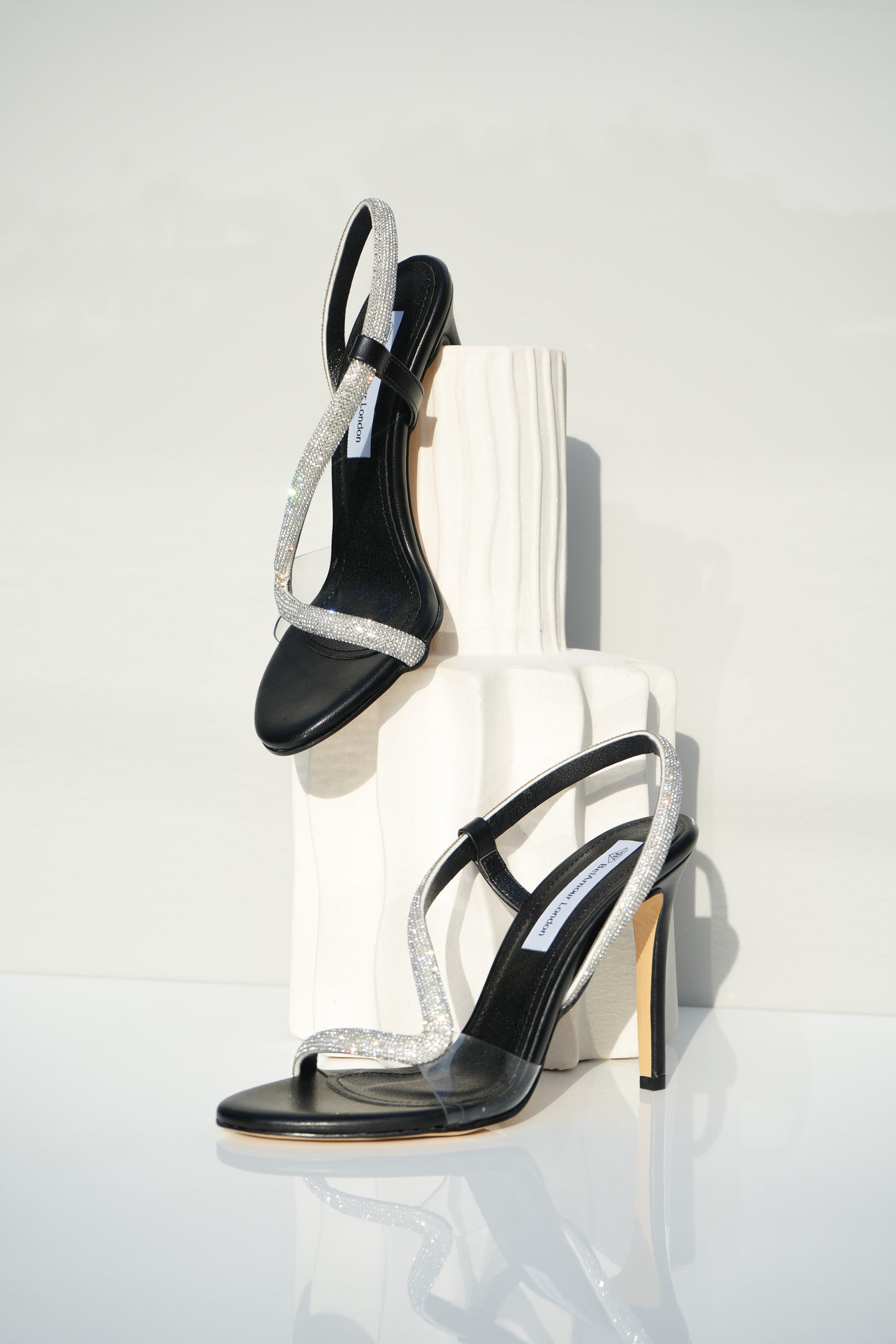 Zara Diamante Black Heels