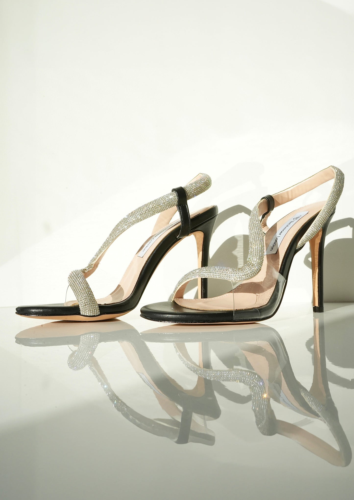 Claire Diamante Black Heels