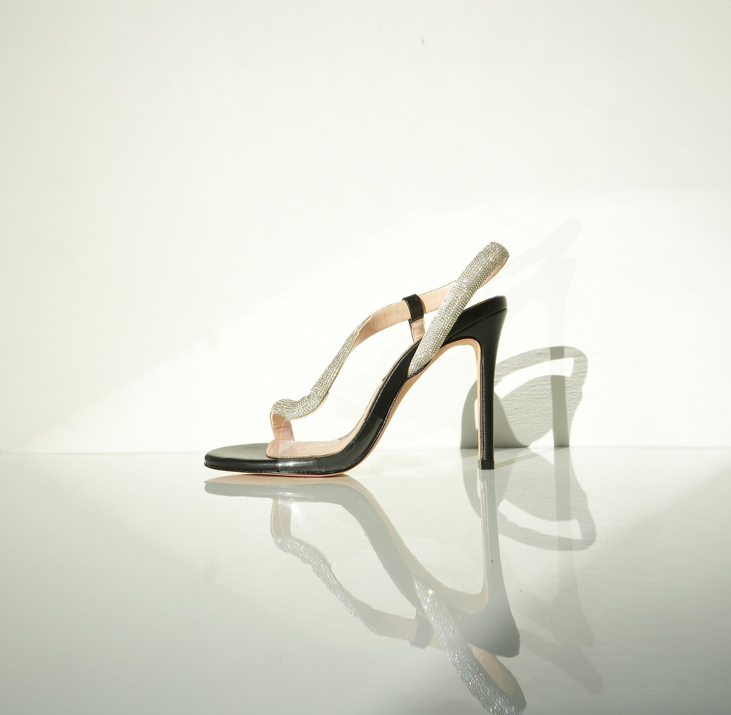 Claire Diamante Black Heels