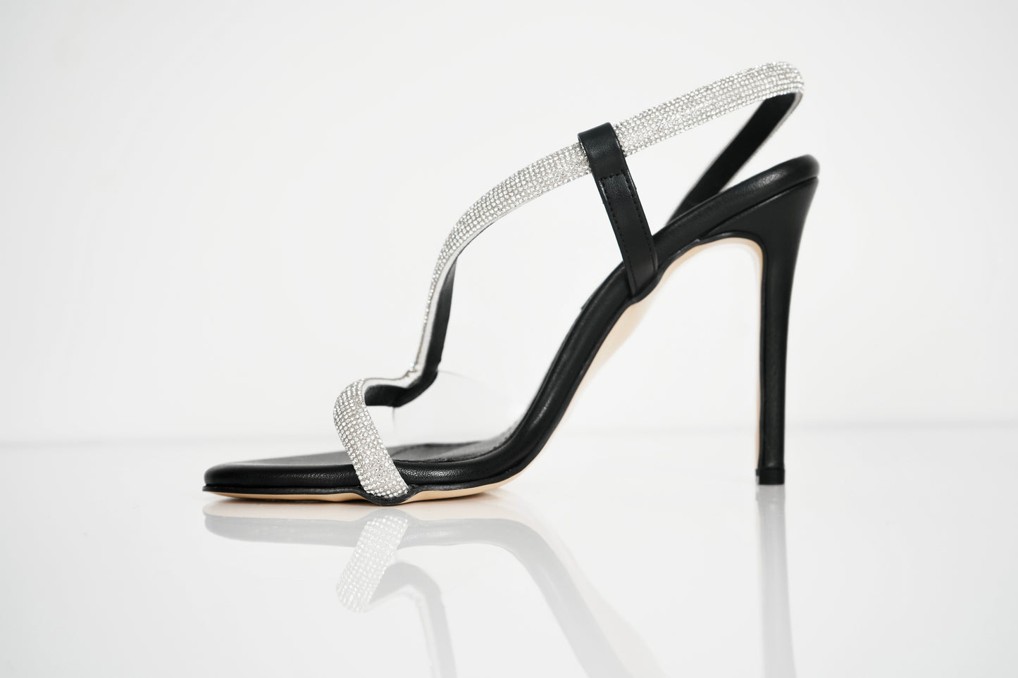 Zara Diamante Black Heels