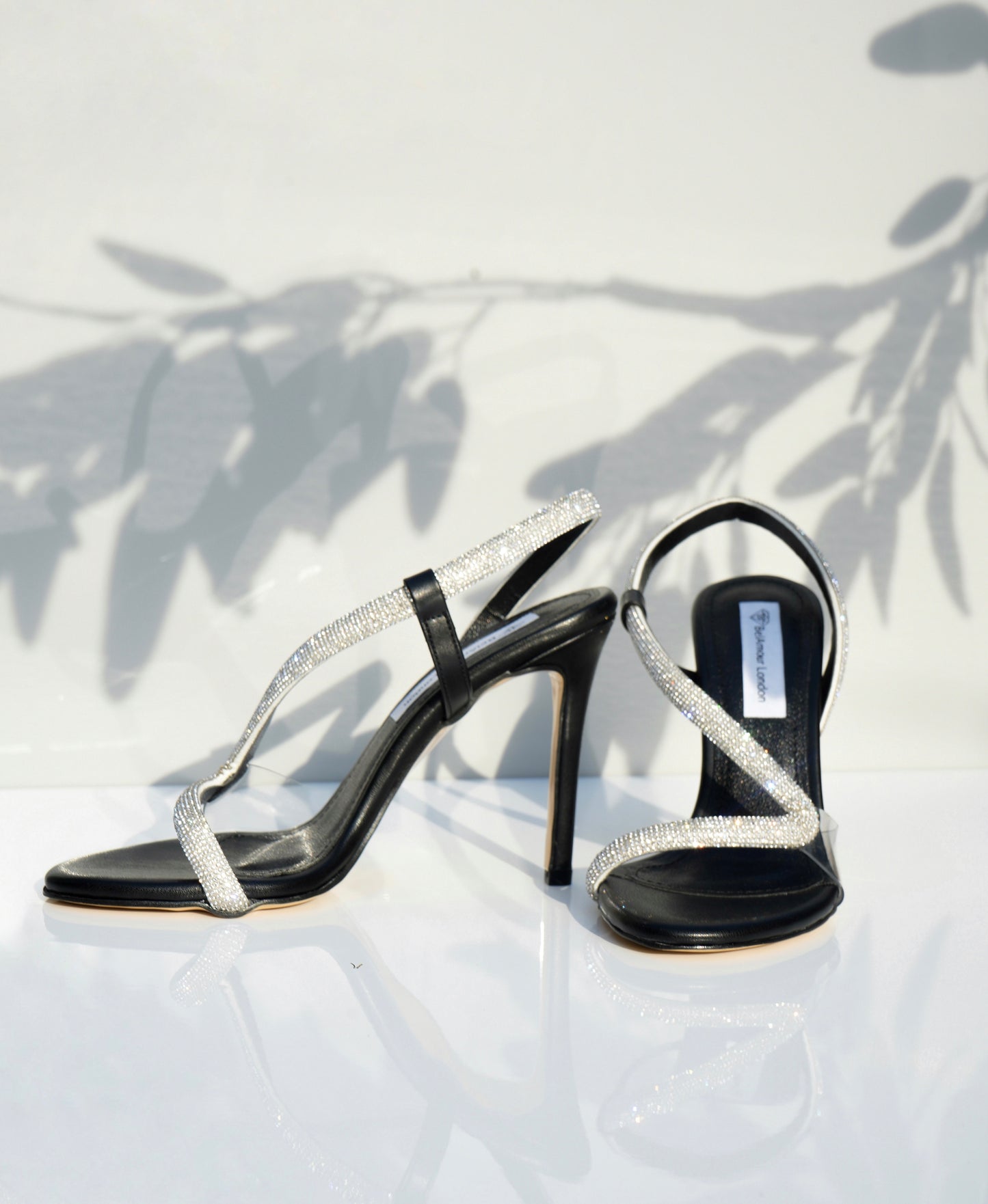 Zara Diamante Black Heels