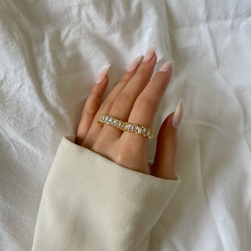 Diana Baguette Cut CZ Ring