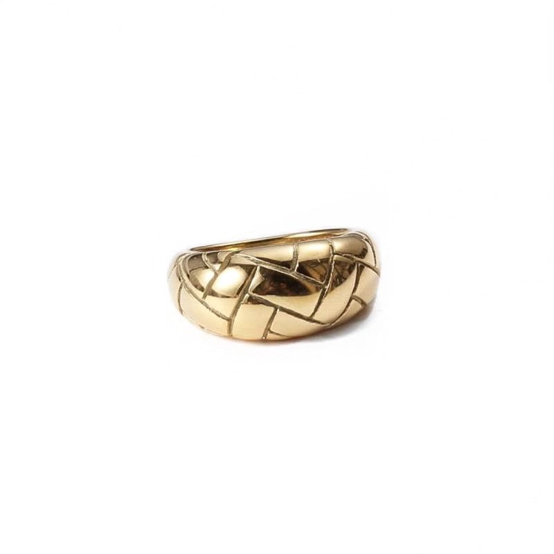 Stella Gold Chunky Striped Ring