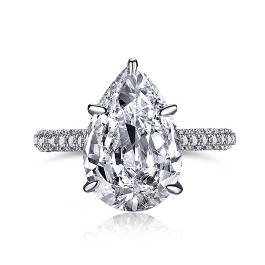 Madeleine Pear Sterling Silver Ring