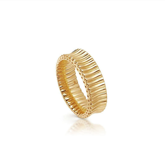 Gold Ruffle Ring