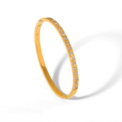 Aurora Zircon Gold Bangle