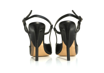 Valentina Black Slingback Heels