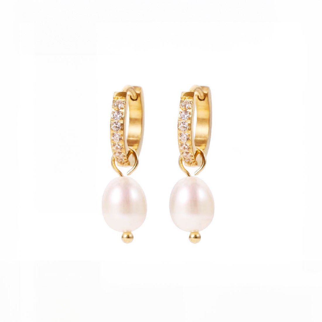 Megan Pearl Gold Earrings