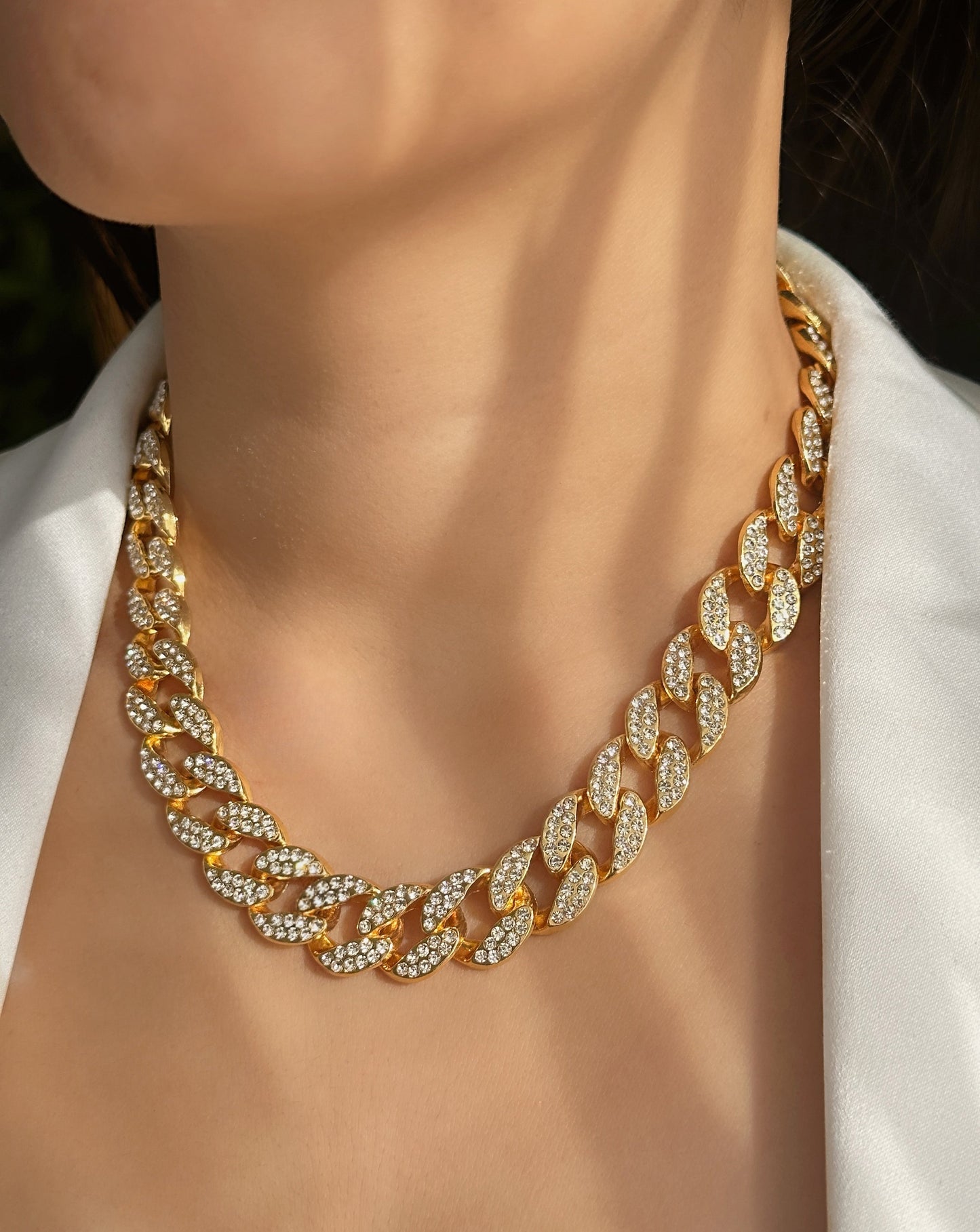 Dilara Gold Diamante Cuban Chain