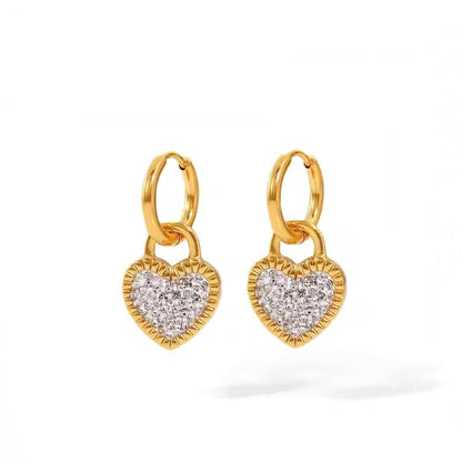 Amara Gold Heart Earrings