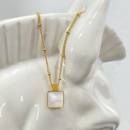 Ariel White Shell Gold Necklace