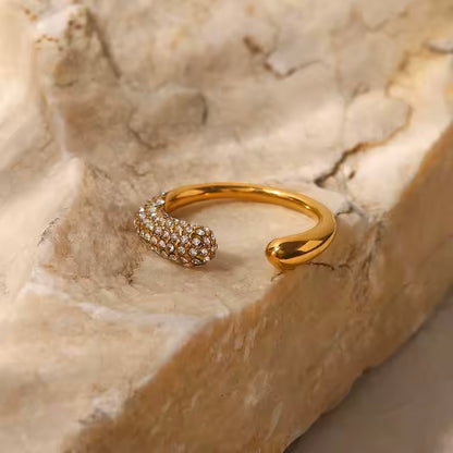 Luna Gold Adjustable Ring