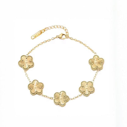 Gold Blossom Clover Bracelet