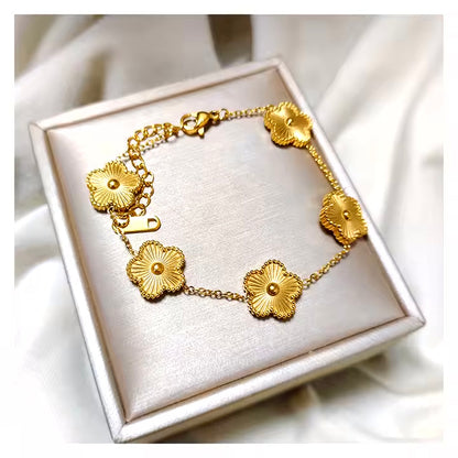 Gold Blossom Clover Bracelet