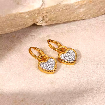 Amara Gold Heart Earrings